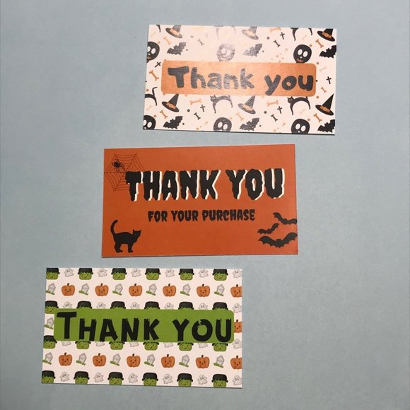Other - 🎃 30 Halloween theme thank you cards 3 designs